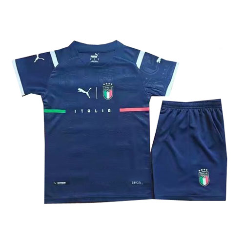 Camiseta Italia Portero Niño 2021 Azul